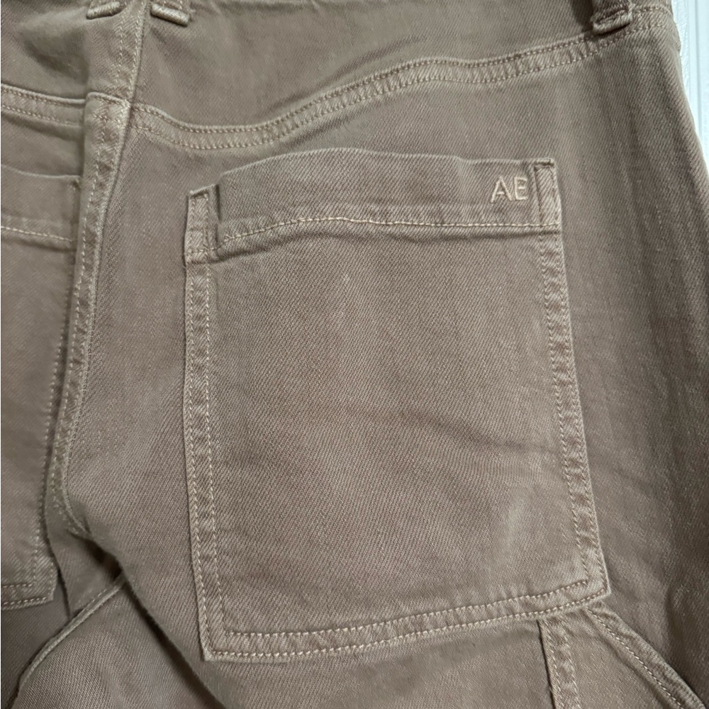 American Eagle Outfitters Chocolate Brown Wide Leg Cargo Pants - Picture 7 of 8